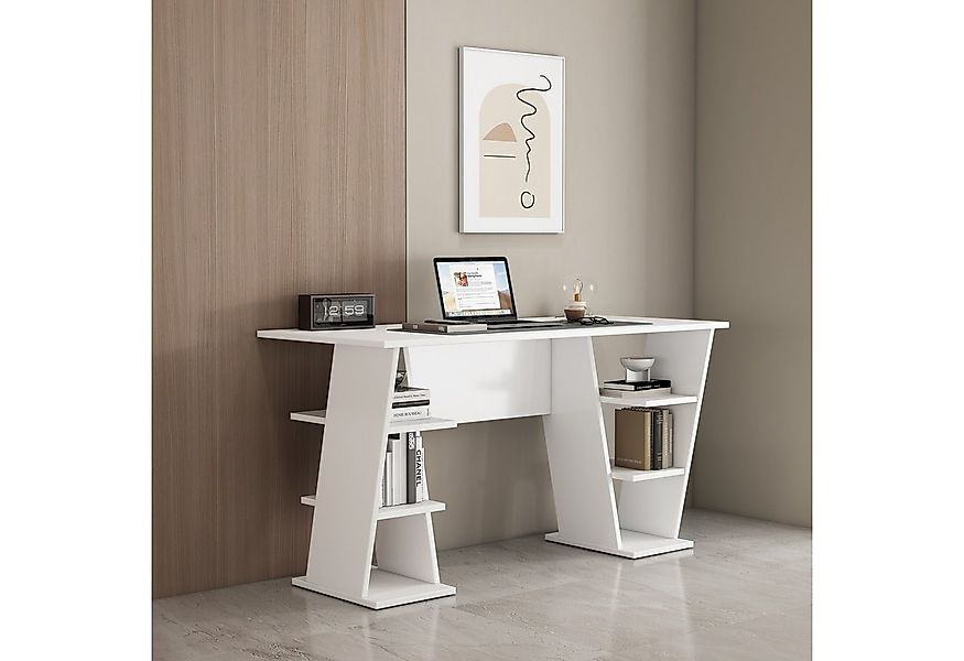 OTTO home Schreibtisch Ezzell, Regalschreibtisch mit Ablagen, modernes Desi günstig online kaufen