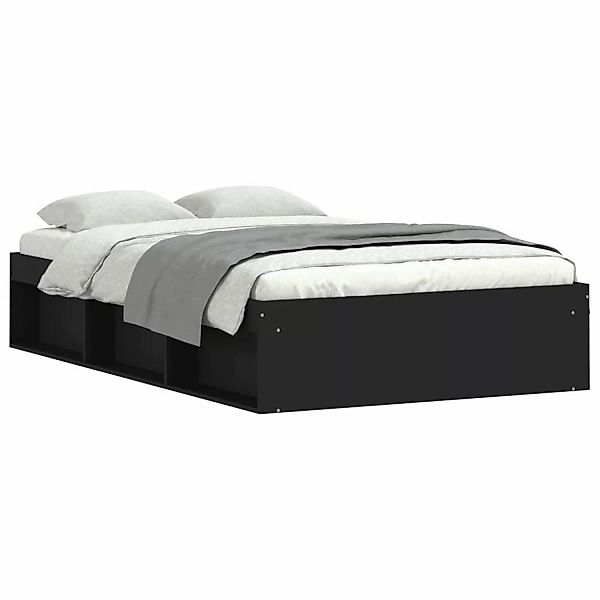 vidaXL Bettgestell Bettrahmen Schwarz 120x200 cm Bett Bettgestell günstig online kaufen