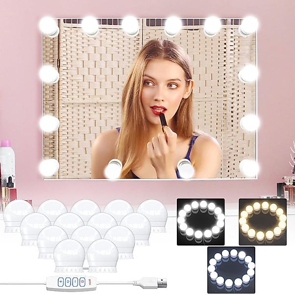 Elegear LED Spiegelleuchte 12 LED Spiegelleuchte, günstig online kaufen