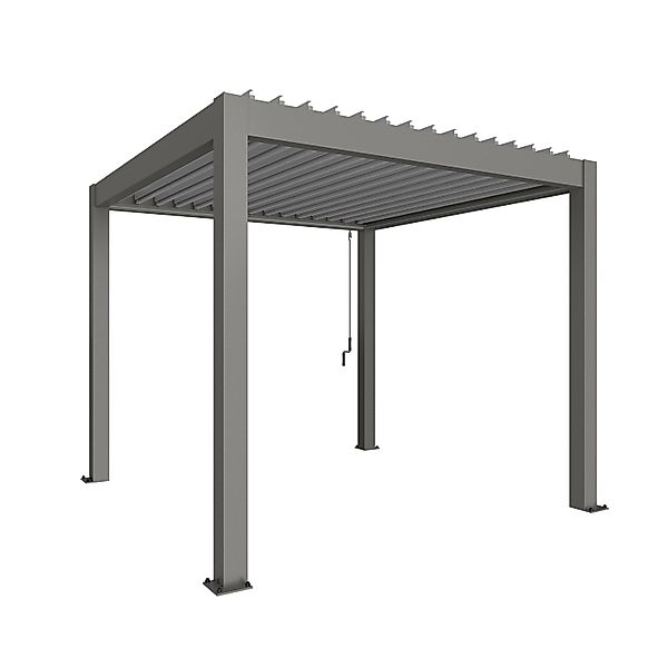 Biohort Pergola 255 cm x 312 cm x 312 cm Quarzgrau/Silber-Metallic günstig online kaufen