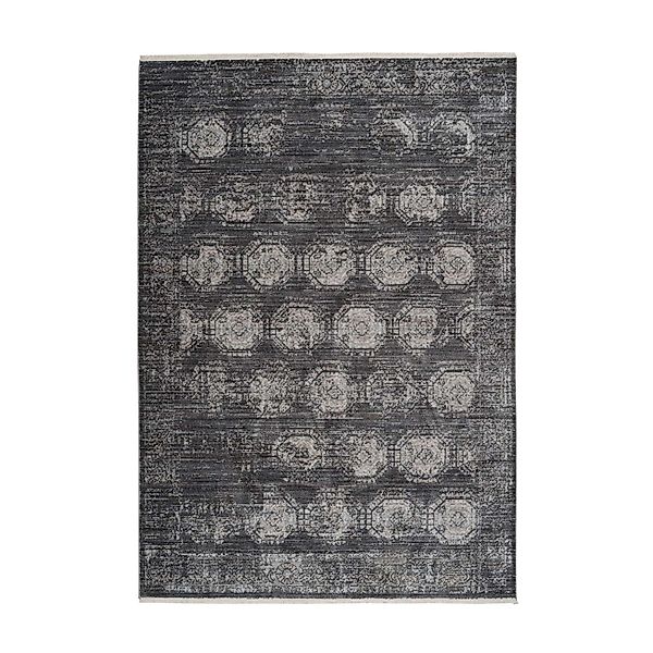 MeGusta Vintage Teppich Modern Anthrazit Kurzflorteppich 80 x 150 cm günstig online kaufen