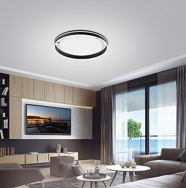 Paul Neuhaus Q-VITO LED-Deckenlampe 79cm anthrazit günstig online kaufen