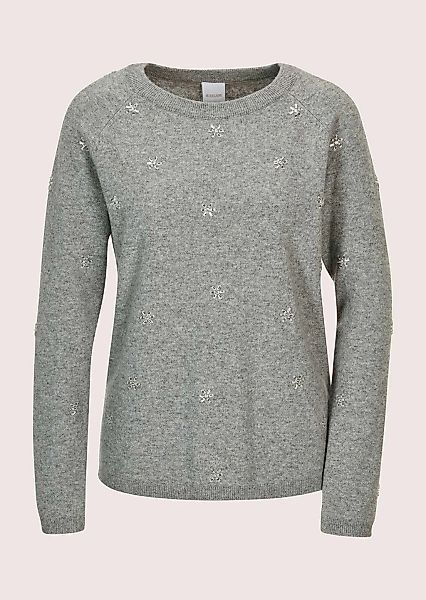 MADELEINE Longpullover "Strickpullover Winterpullover mit edlen Ziersteinen günstig online kaufen