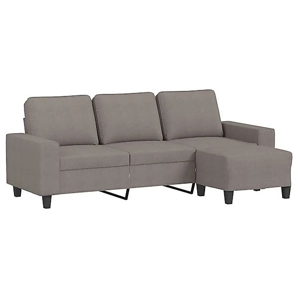 vidaXL 3-Sitzer-Sofa mit Hocker Taupe 180 cm Stoff 3201158 günstig online kaufen