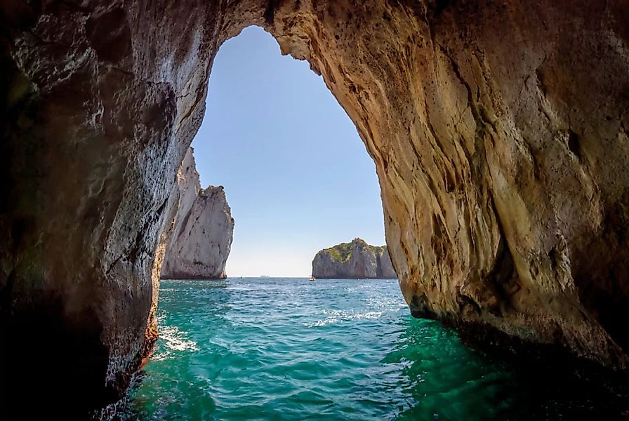 Papermoon Fototapete »Blue Grotto in Capri island« günstig online kaufen