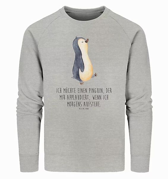 Mr. & Mrs. Panda Longpullover Größe XXL Pinguin marschieren - Heather Grey günstig online kaufen