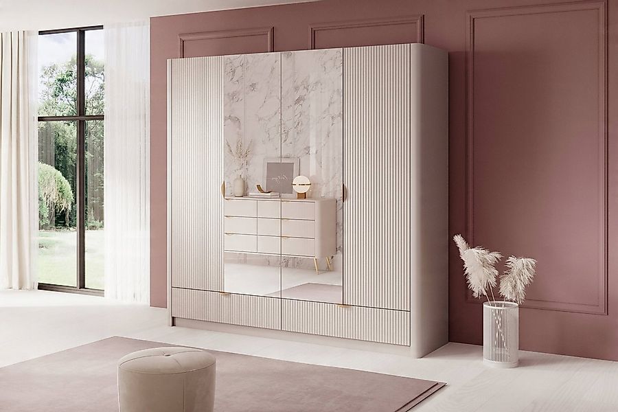 MOEBLO Drehtürenschrank Schrank Pholx H 213 (mit Spiegel und Schubladen, Go günstig online kaufen