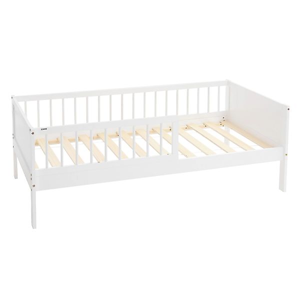 ML-Design Kinderbett 80x160 cm Weiß Kinder Einzelbett mit Lattenrost günstig online kaufen