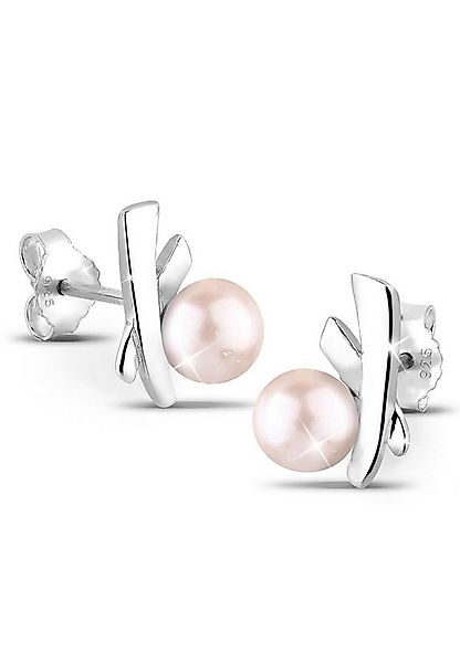 Elli Paar Ohrstecker Süßwasserzuchtperlen Rosa 925 Sterling Silber günstig online kaufen