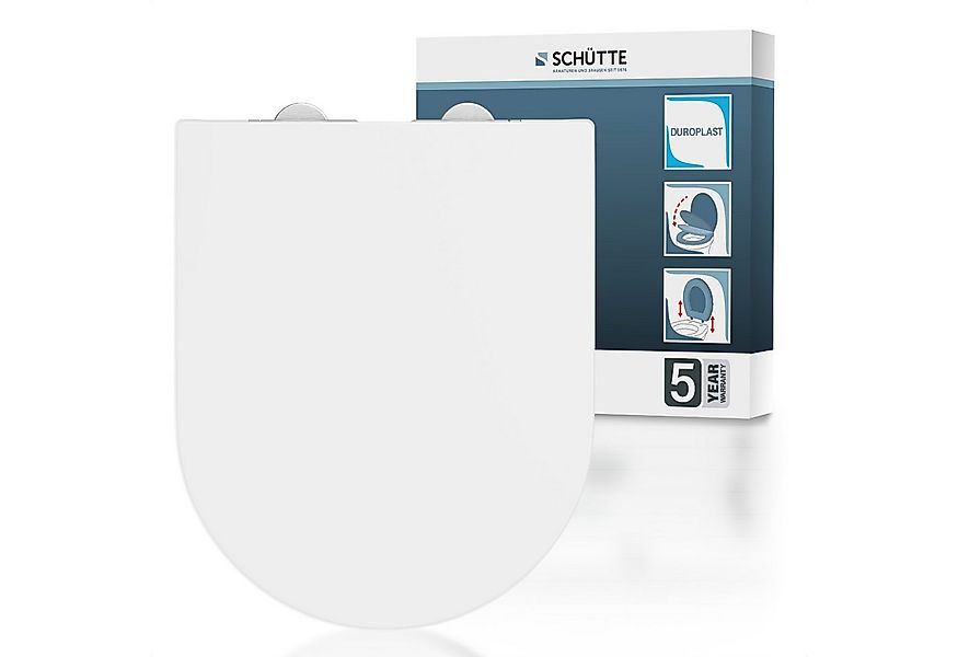 Schütte WC-Sitz WHITE, Duroplast, Absenkautomatik, Schnellverschluss, belas günstig online kaufen