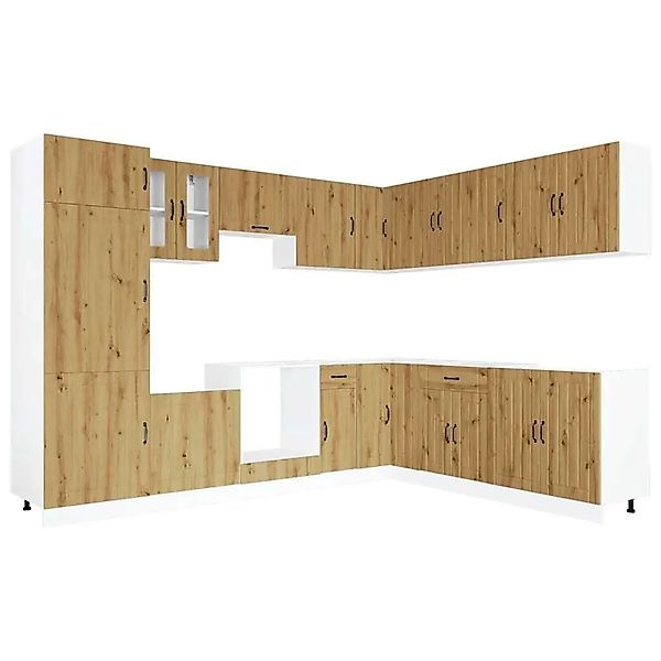 vidaXL 14 Tlg Küchenschrank-Set Lucca Artisan-Eiche Holzwerkstoff 3314990 günstig online kaufen