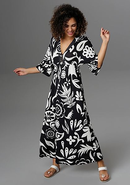Aniston SELECTED Maxikleid, mit weiten, 3/4-langen Ärmeln günstig online kaufen