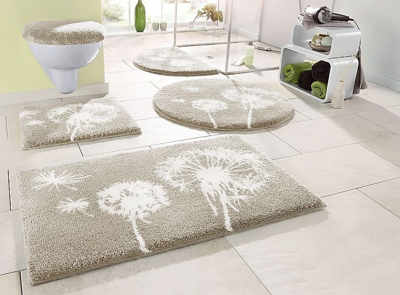 Grund Badematte Pusteblume, Badvorleger, Badezimmer Teppich, günstig online kaufen