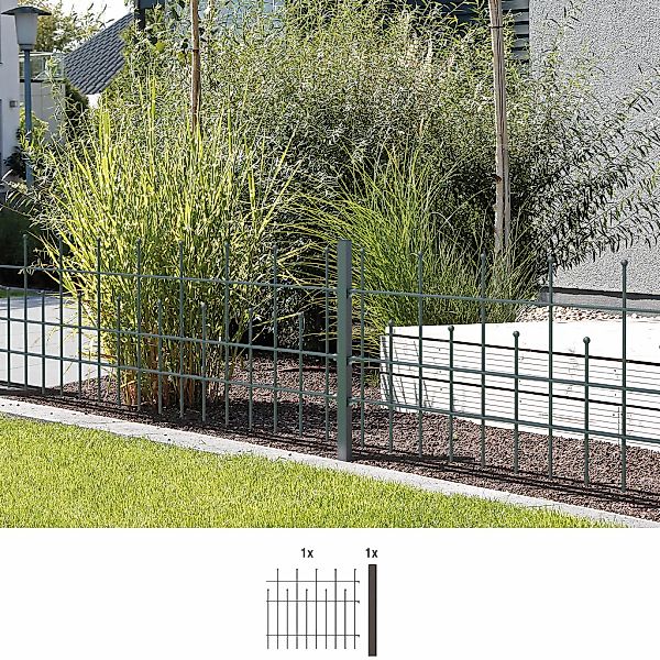 Alberts Metallzaun "Anbauset Madrid", Höhe: 49,5, 73,5 und 98,5 cm, Breite: günstig online kaufen