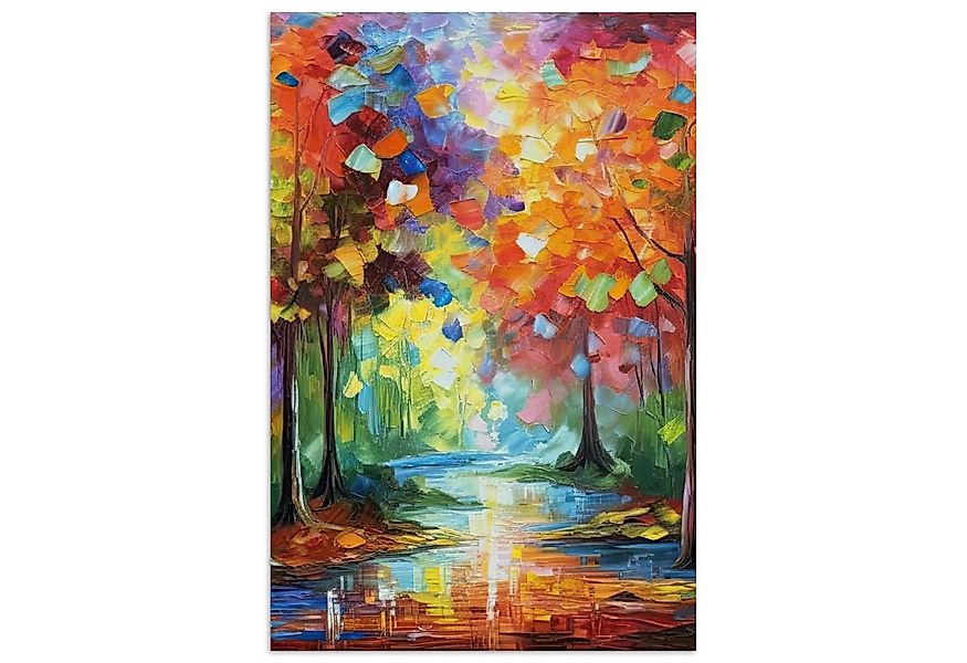 MuchoWow Poster Landschaft - Wald - Farben - Natur, (1 St), Poster ohne Rah günstig online kaufen