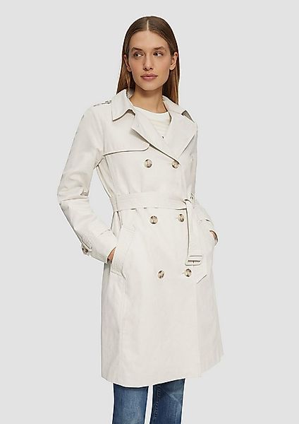 s.Oliver Trenchcoat Outdoor-Mantel Trenchcoat mit Streifen-Futter günstig online kaufen