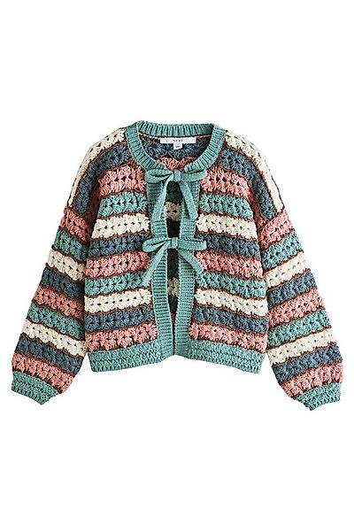 Next Strickjacke Von Hand gestrickte Strickjacke mit Bindedetail (1-tlg) günstig online kaufen