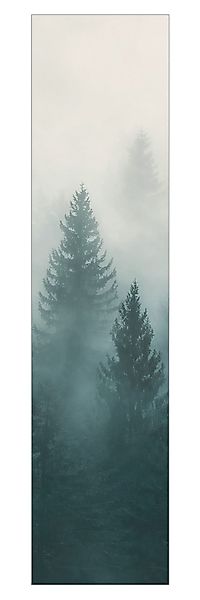 Bilderdepot24 Schiebegardine modern Flächenvorhang blickdicht Nadelwald günstig online kaufen