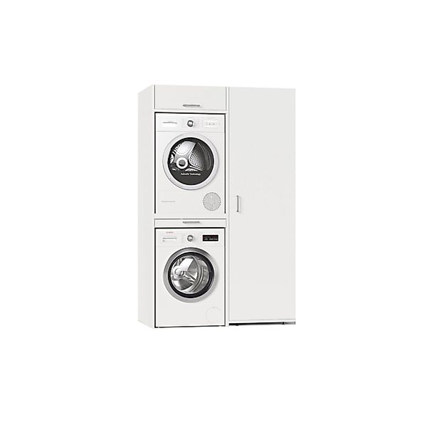 Waschturm Waschmaschinenschrank Slimline 3.2 Weiß günstig online kaufen