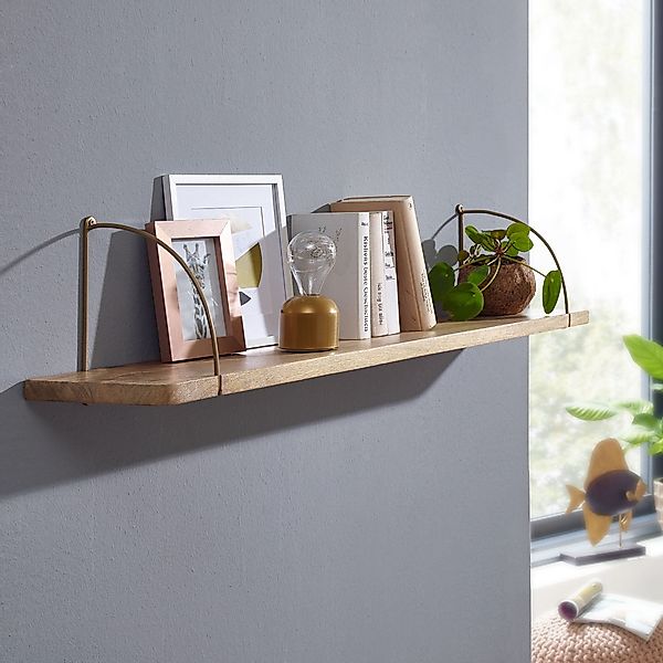 Wohnling Wandregal WL6.597, 100x25x22 cm Mango günstig online kaufen