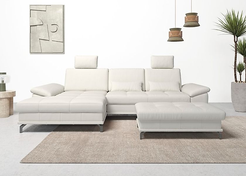 PLACES OF STYLE Ecksofa »Costello L-Form, B: 301 cm mit Sitztiefen-, Armtei günstig online kaufen