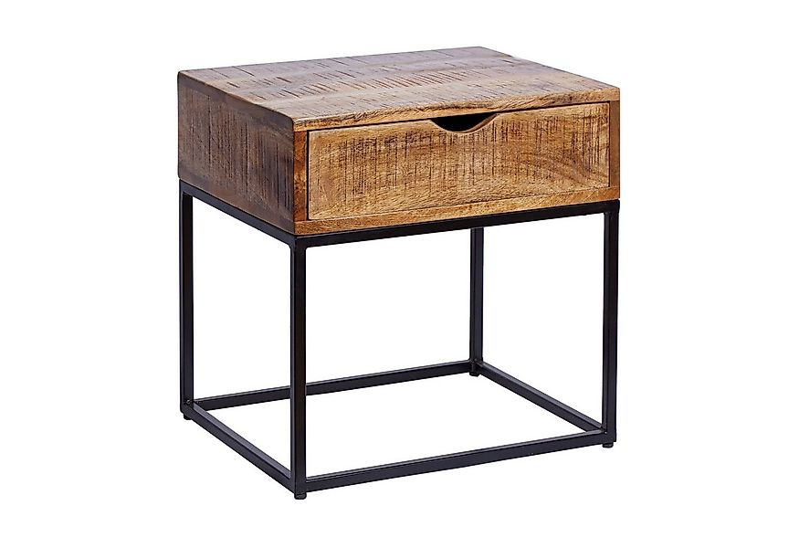 riess-ambiente Nachttisch IRON CRAFT 45cm natur / schwarz, Massivholz · Bei günstig online kaufen