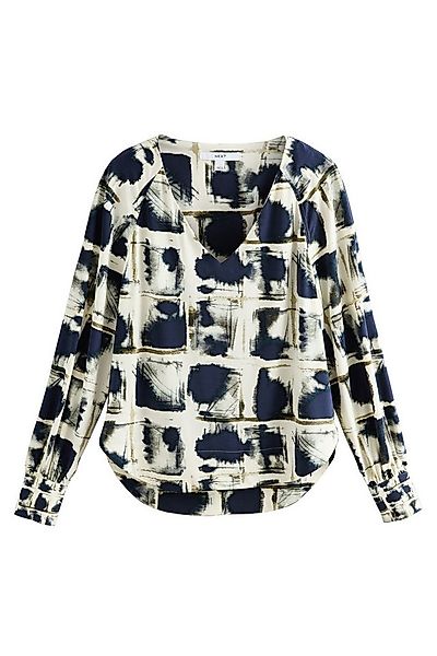 Next Langarmbluse Langärmelige Jerseybluse mit V-Ausschnitt (1-tlg) günstig online kaufen