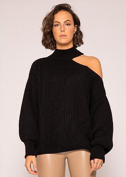 SASSYCLASSY Strickpullover Oversize Cut-Out Damen Pullover Strickpullover D günstig online kaufen