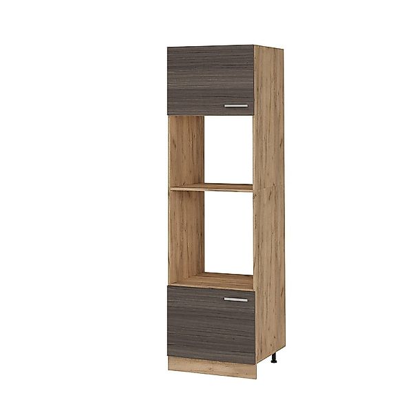 Vicco Mikrowellenumbauschrank R-Line, Edelgrau/Goldkraft Eiche, 60 günstig online kaufen