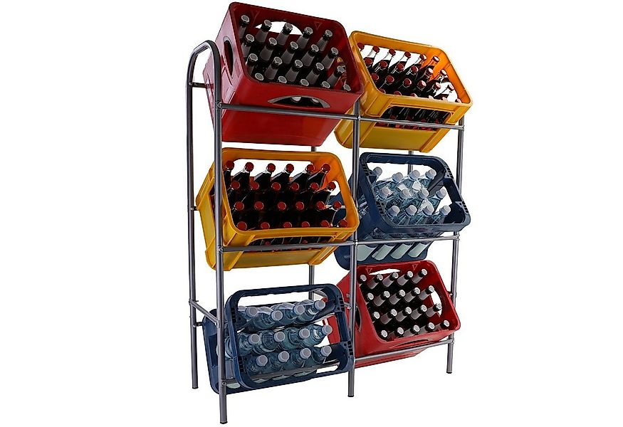 RAMROXX Standregal 6 Kisten Kastenständer Kastenregal Kistenregal Getränkek günstig online kaufen
