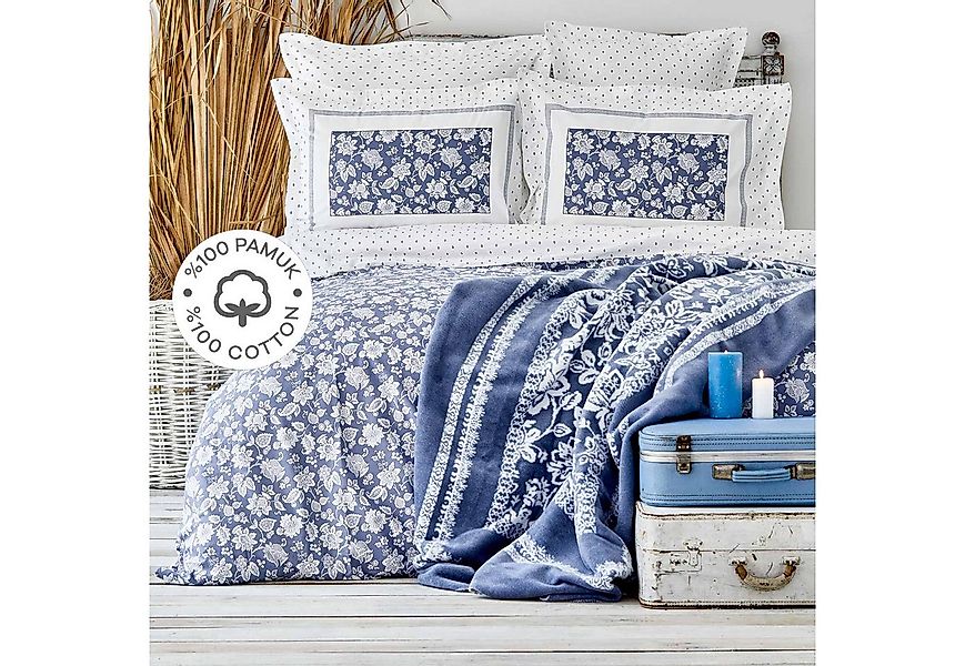 Karaca Home Bettwäsche Karaca Celerina 100% Baumwolle 200x220 cm Bettwäsche günstig online kaufen