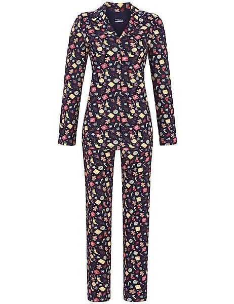 Ringella Pyjama Damen Langarm 'Christmas Time' 2511253, Night günstig online kaufen