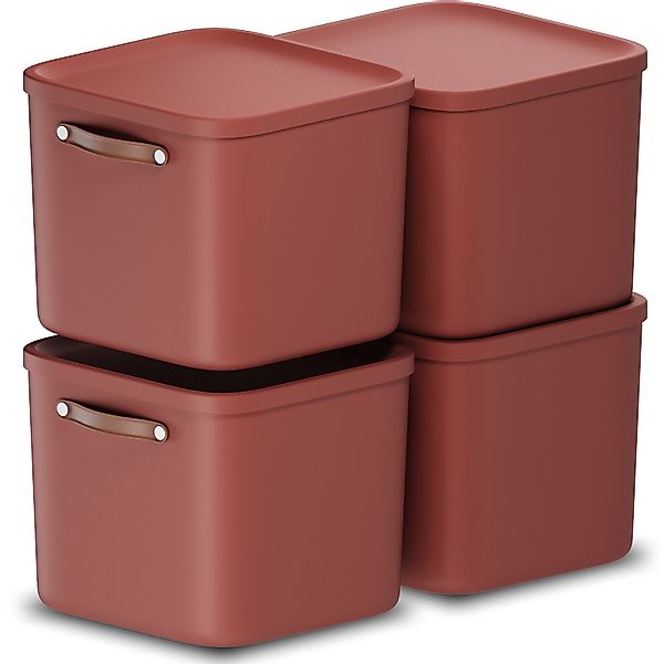ROTHO Aufbewahrungsbox 4er-Set Kiste mit Deckel günstig online kaufen