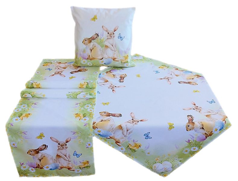 texpot Tischdecke mit Druckmotiv Osterhasen & günstig online kaufen