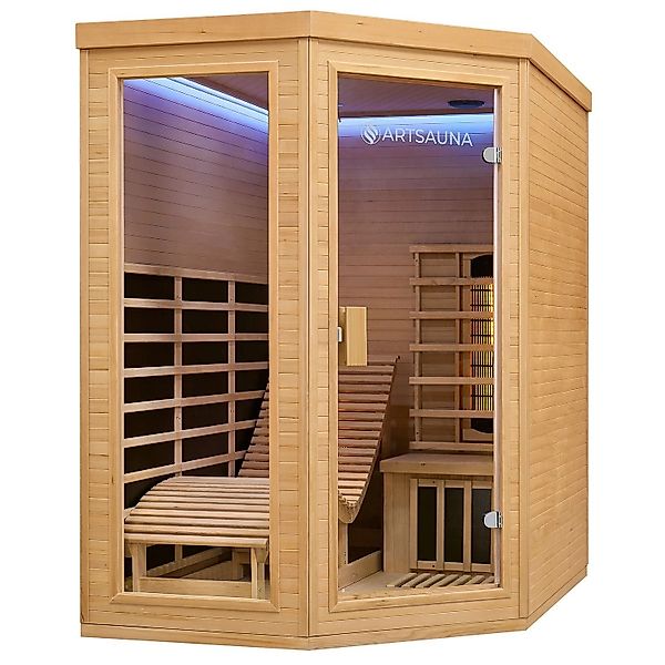 Artsauna Infrarotkabine Wärmekabine Kolding mit Triplex Heizsystem und Heml günstig online kaufen