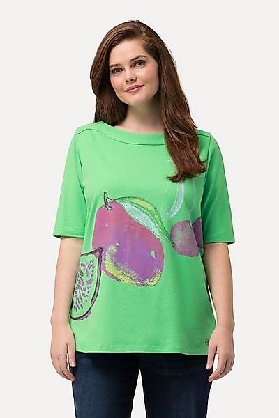 Ulla Popken T-Shirt T-Shirt Früchte U-Boot-Ausschnitt günstig online kaufen