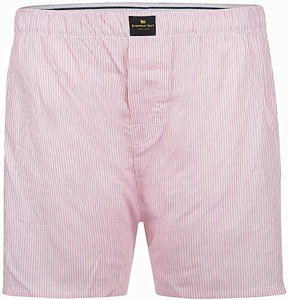 Steppin' Out Boxershort Poplin Streifen Hellrosa - Größe S günstig online kaufen