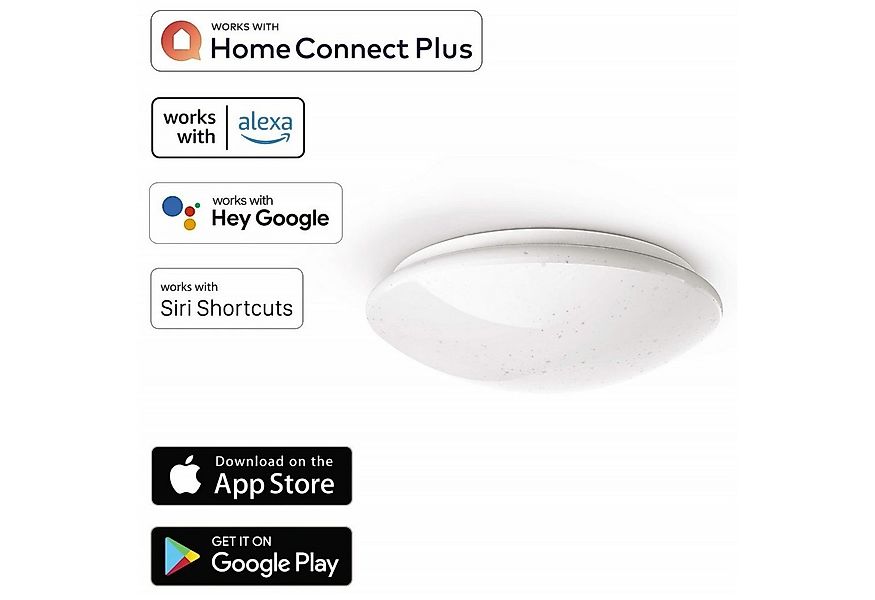 Hama LED Deckenleuchte WiFi LED Deckenleuchte 18W / 100W dimmbar, WLAN Verb günstig online kaufen