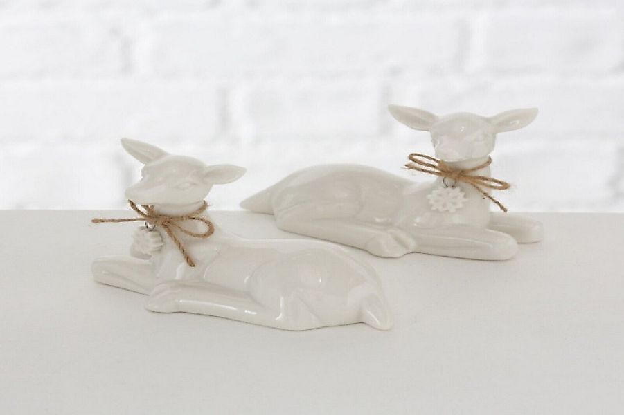 BOLTZE GRUPPE GmbH Weihnachtsfigur Dekofigur Gelsa Reh liegend Höhe 8 cm Fi günstig online kaufen