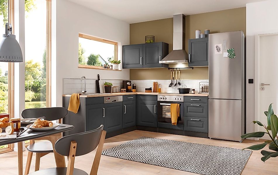 KOCHSTATION Winkelküche "KS-Stockholm – Küche mit hochwertiger und detailre günstig online kaufen