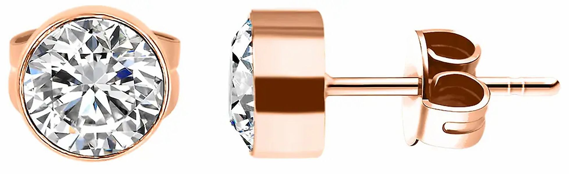 Adelia´s Paar Ohrhänger "Damen Ohrringe – Ohrstecker aus Edelstahl mit Stra günstig online kaufen