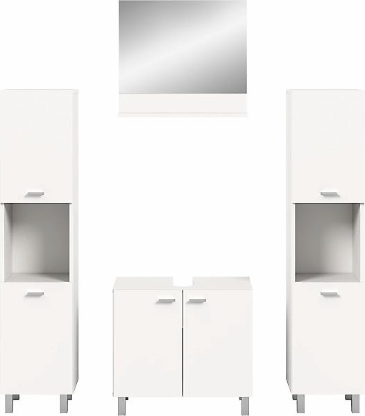 welltime Badmöbel-Set "Tampa, Breite 137cm, 4-teilig" 4 Stk. tlg. günstig online kaufen