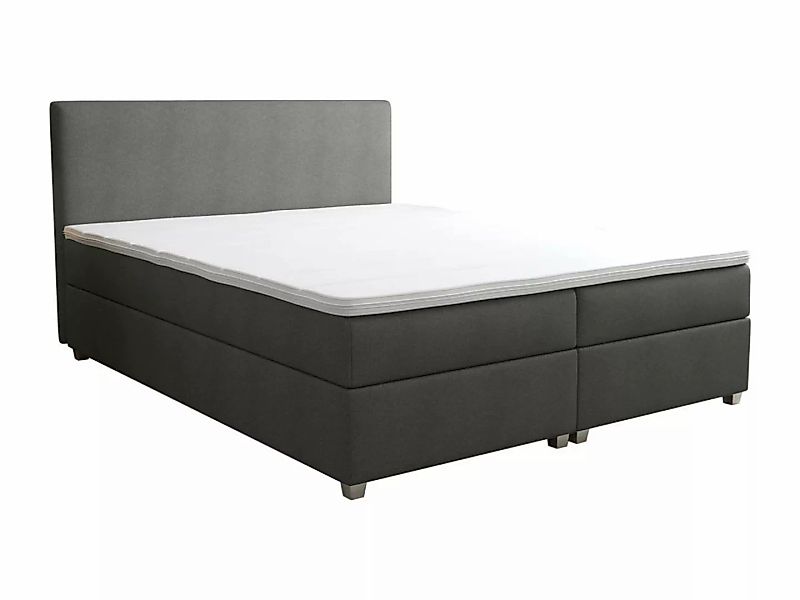 Boxspringbett komplett mit Bett-Kopfteil + Lattenrost + Matratze + Topper - günstig online kaufen