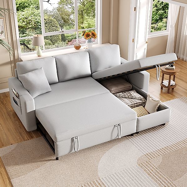 Ulife Schlafsofa Modernes L-Sofa mit Schlaffunktion, günstig online kaufen