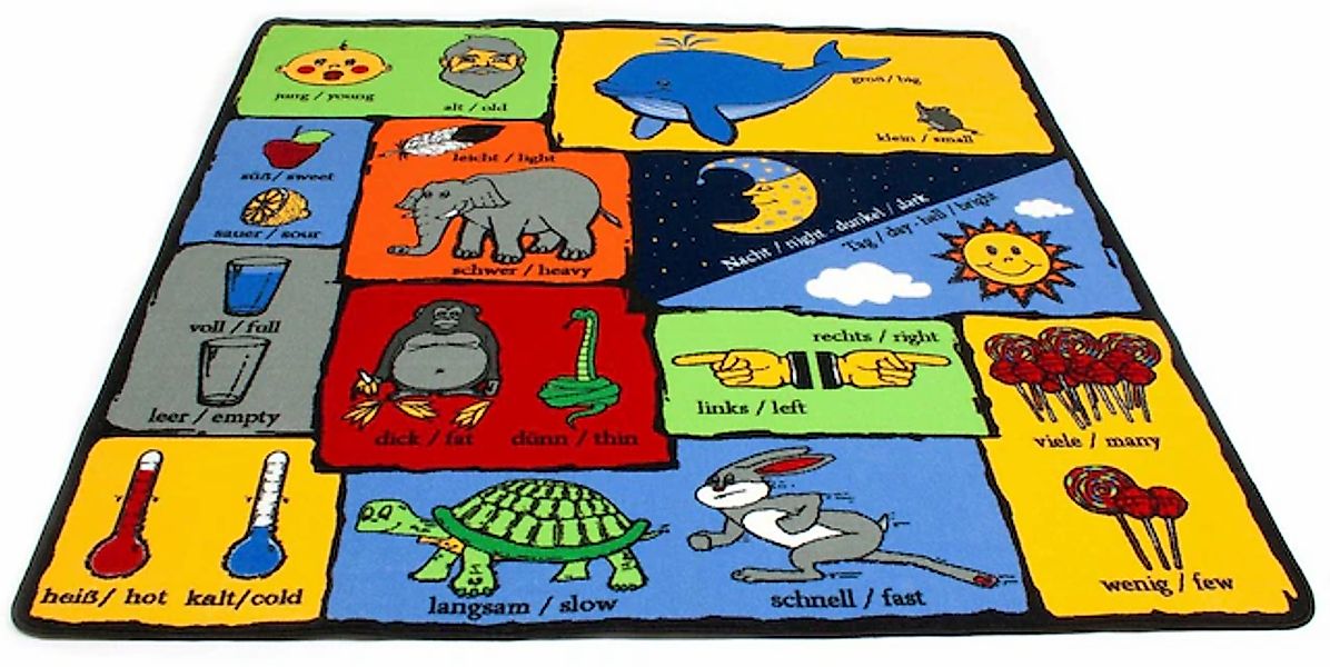 Primaflor-Ideen in Textil Kinderteppich »GEGENSÄTZE, Made in Belgium«, rech günstig online kaufen