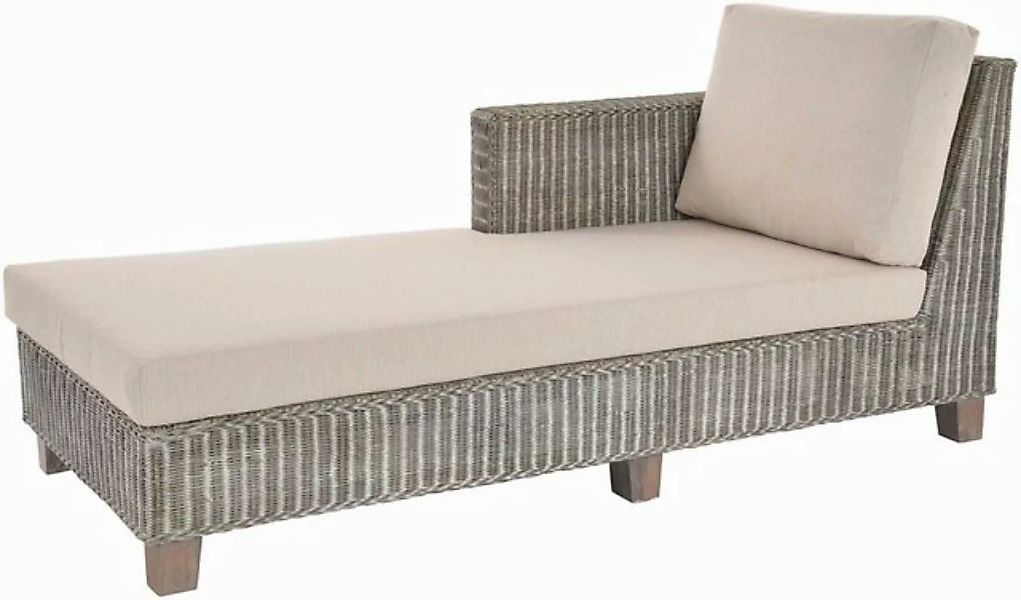 Krines Home Chaiselongue Moderne Recamiere Vermont Rattanliege Chaiselongue günstig online kaufen