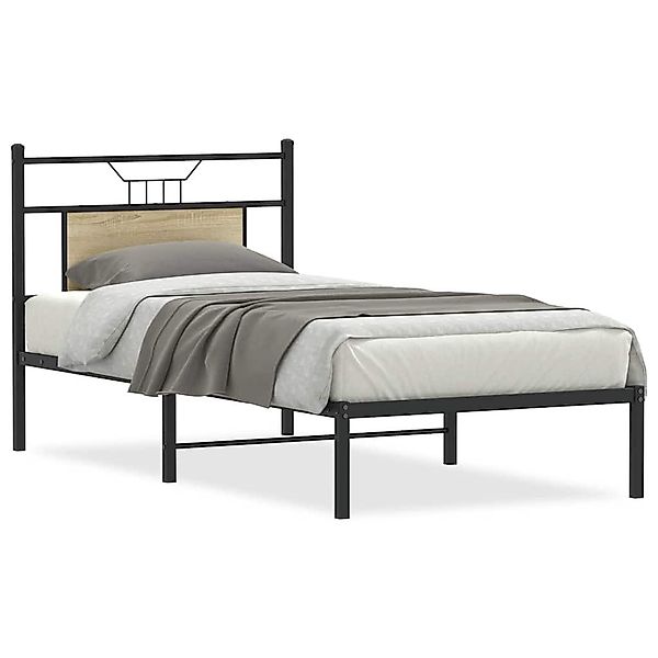 vidaXL Bett Bettgestell ohne Matratze Sonoma-Eiche günstig online kaufen