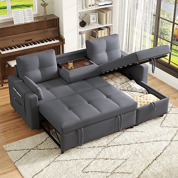 Ulife Sofa Ausziehbares Schlafsofa mit Schlaffunktion, günstig online kaufen