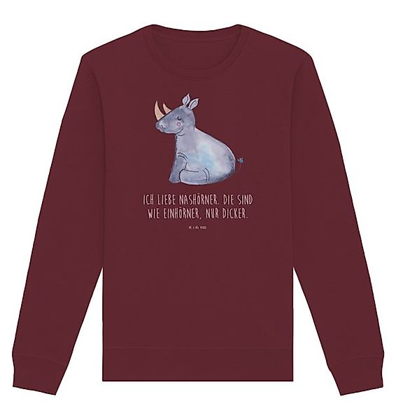 Mr. & Mrs. Panda Longpullover Einhorn Nashorn Größe L - Burgundy - Geschenk günstig online kaufen