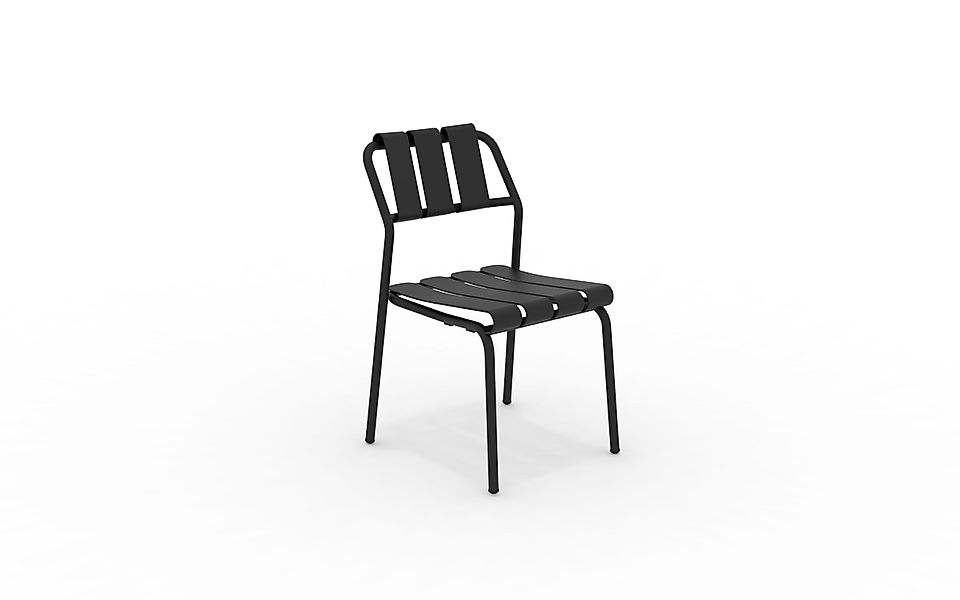 Robuster Terrassenstuhl Verdea stapelbar schwarz günstig online kaufen